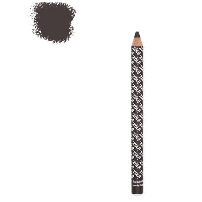 ZOLA Карандаш для бровей пудровый Powder Brow Pencil (Dark Brown), 1,19 г