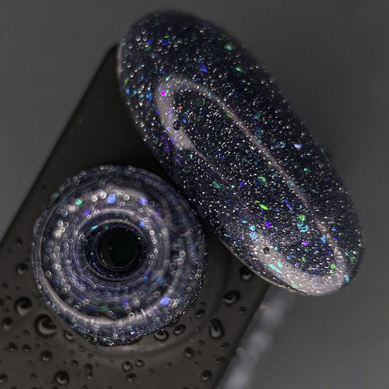 Nails Of The Day Base Reflective No. 02 (gray blue with azure and blue shimmer, reflective), 10 ml
