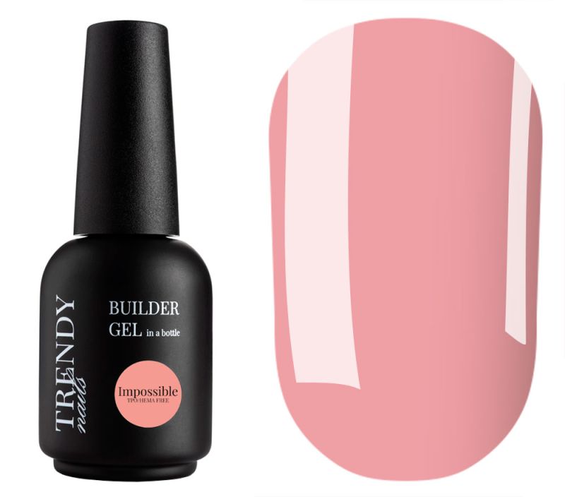 Trendy Nails Гель для ногтей Builder Gel in a bottle Impossible HEMA/TPO free, 15 мл