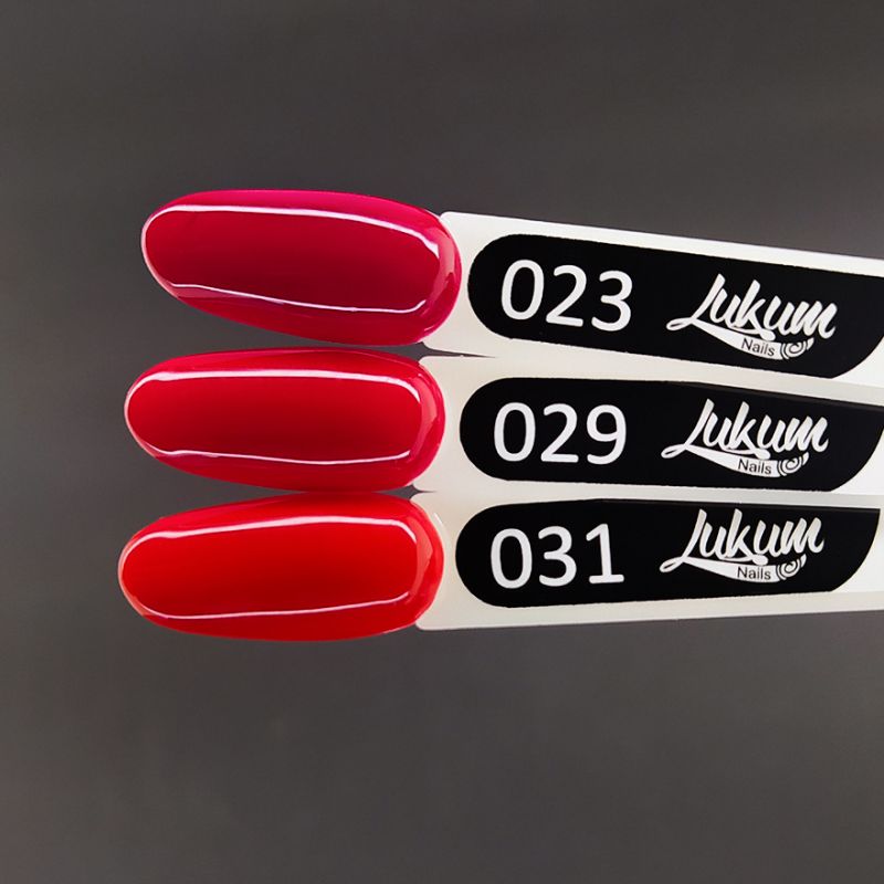 Гель-лак Lukum № 031 (темный красный, эмаль), 10 мл