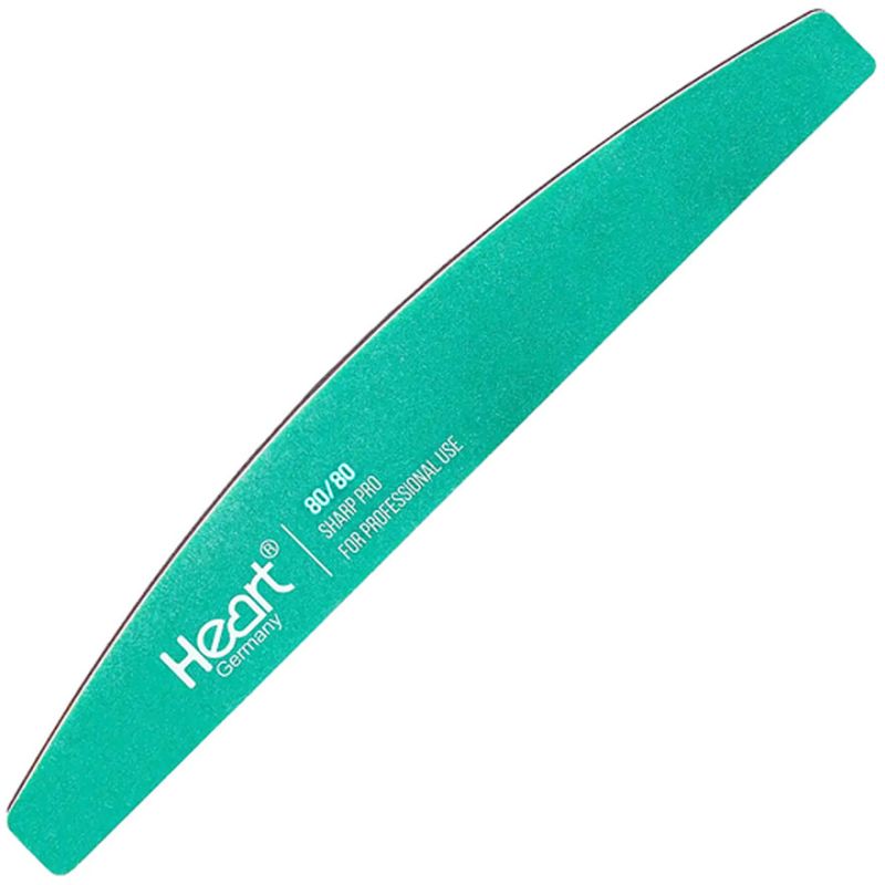Пилка для нігтів HEART Half SHARP PRO 80/80 (Зелене полотно)
