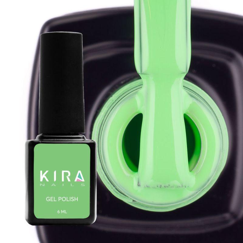 Kira Nails gel varnish No. 077 (light green, enamel), 6 ml