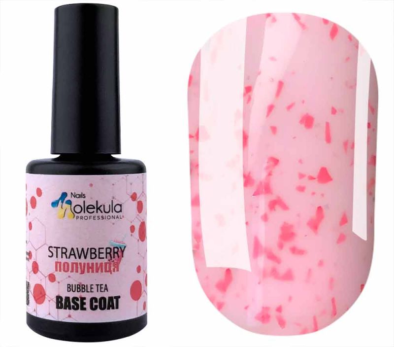 Molekula Base Coat Bubble Tea Strawberry #BB004, 12 ml