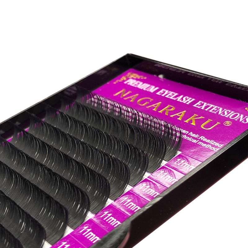 Nagaraku NATURAL Black eyelashes C 0.10 (16 bands 11 mm)