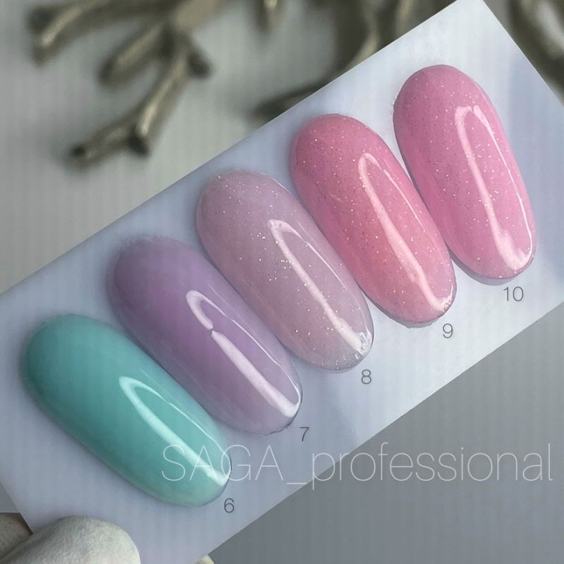 SAGA professional COLOR BASE 10 (рожевий, мікроблиск), 30 мл