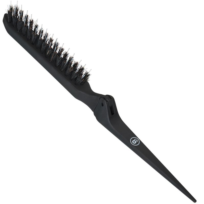 Olivia Garden Comb Brush EXPERT STYLE UP Boar&Nylon Bristles Matt Black
