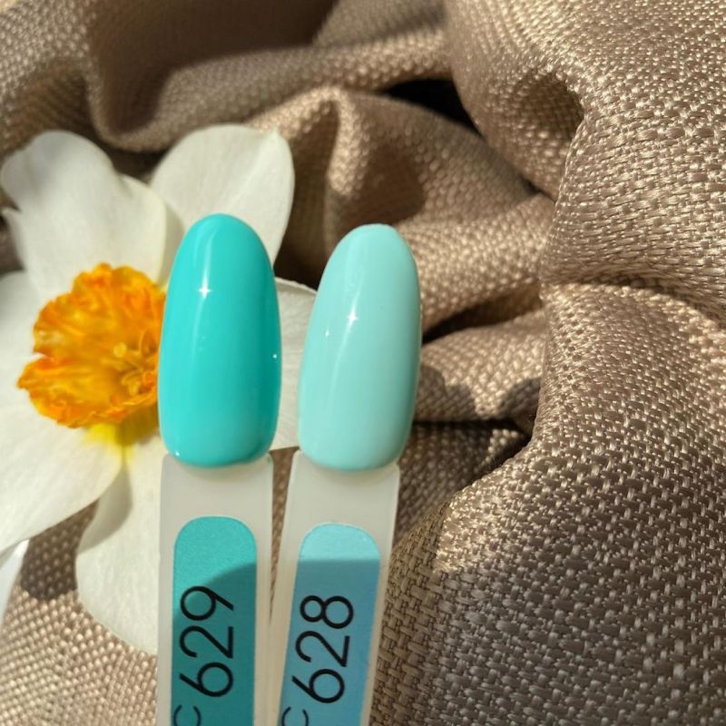 Гель-лак MOON FULL color Gel polish №629 (біло-зелений яскравий, емаль)