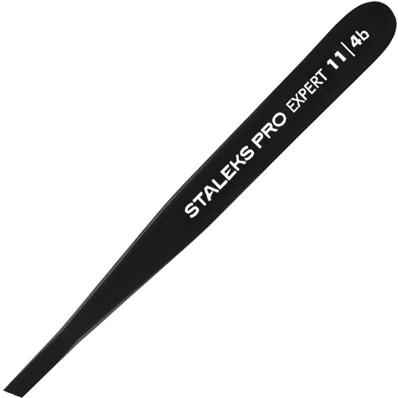 Staleks Pro - Пинцет для бровей EXPERT 11 TYPE 4, узкие скошенные кромки