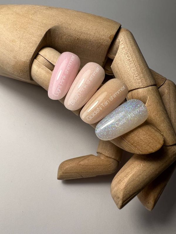 Atica PolyMix Light Pink Shimmer - transparent pink polygel with microglitter, 60 g