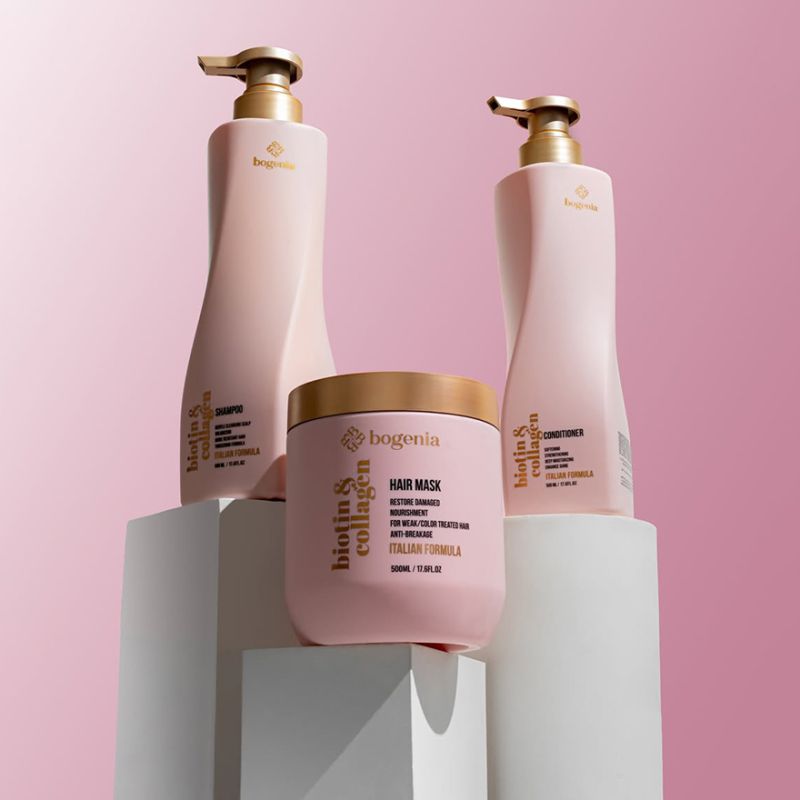 BOGENIA Шампунь для волосся Biotin & Collagen Shampoo, 500 мл