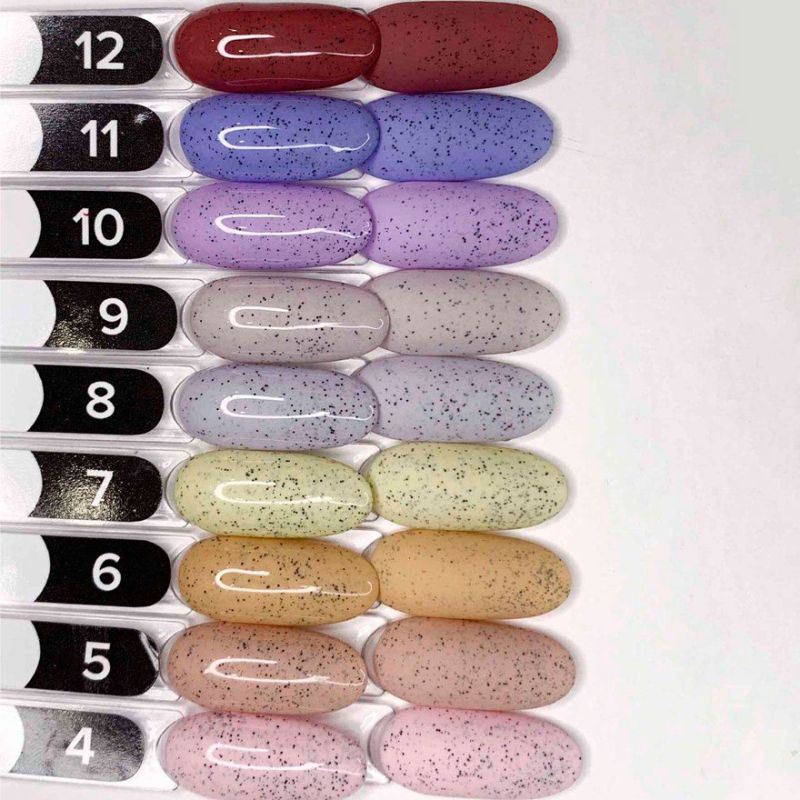 Gel polish Siller Art Eggs No. 012 (burgundy brown with crumbs), 8 ml