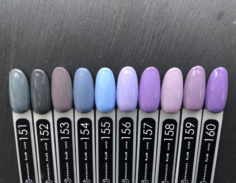 MOON FULL color Gel polish No. 153 gel-varnish (gray-lilac, enamel), 8 ml