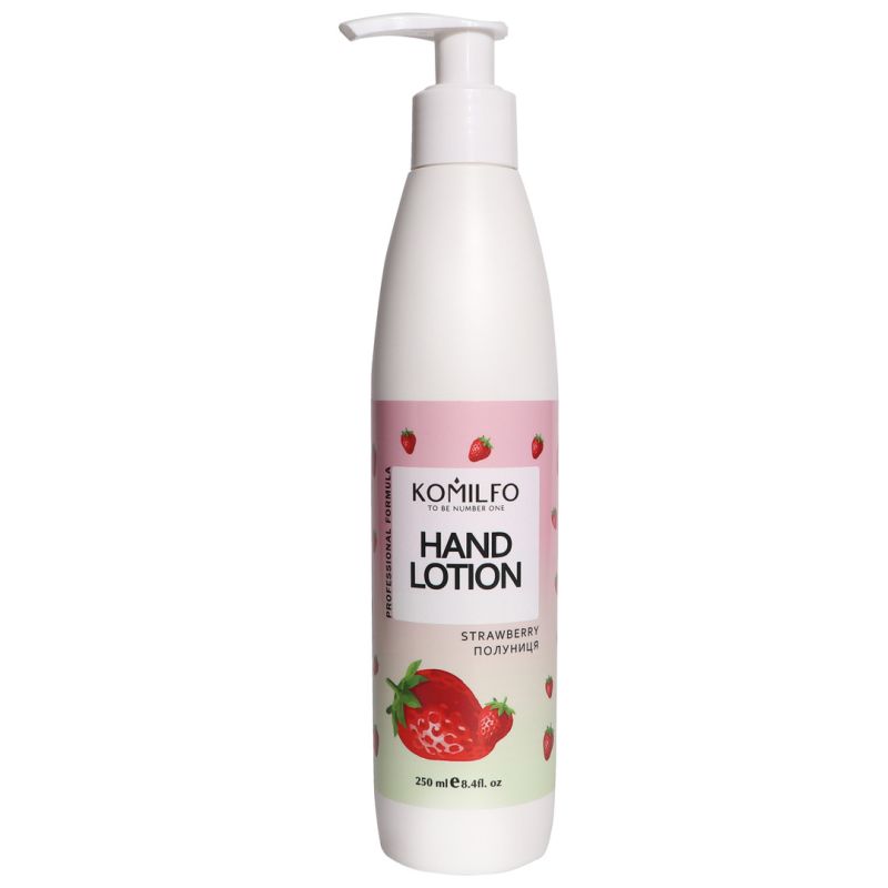 Komilfo Hand Lotion "Strawberry" - strawberry hand lotion, 250 ml