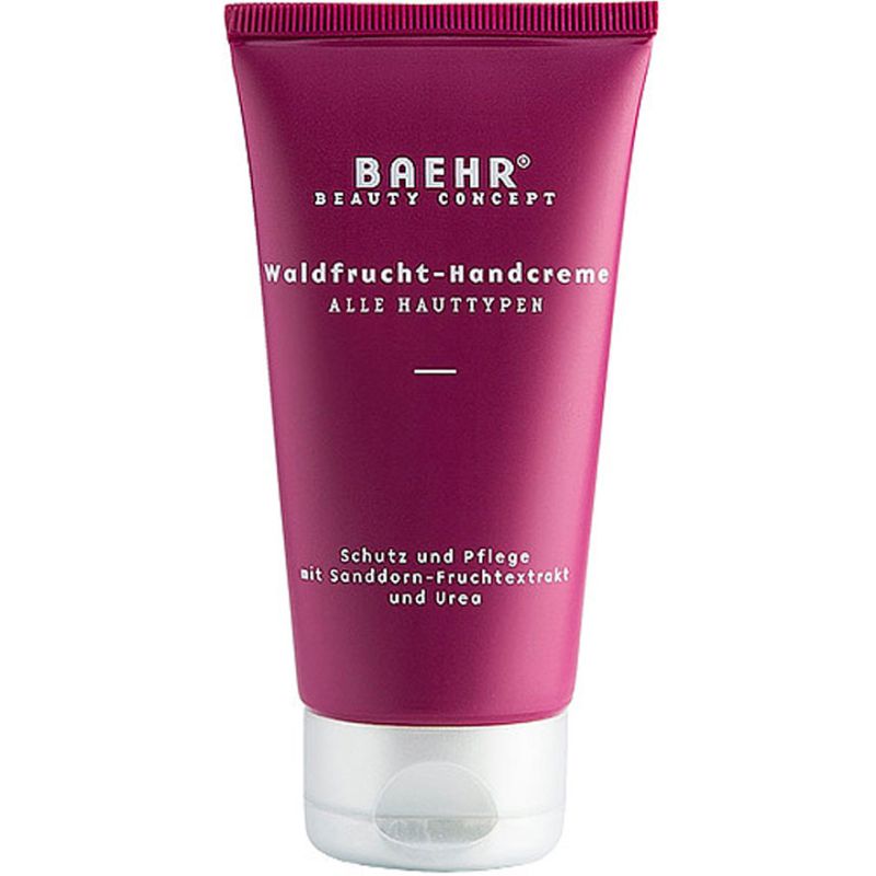 BAEHR Waldfrucht Handcreme Hand cream with wild berries and sea buckthorn extract and urea, 75 ml