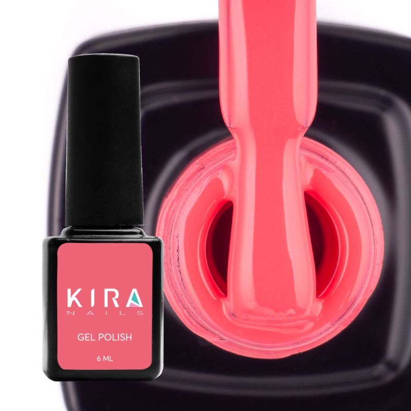 Kira Nails gel-varnish No. 098 (coral, enamel), 6 ml