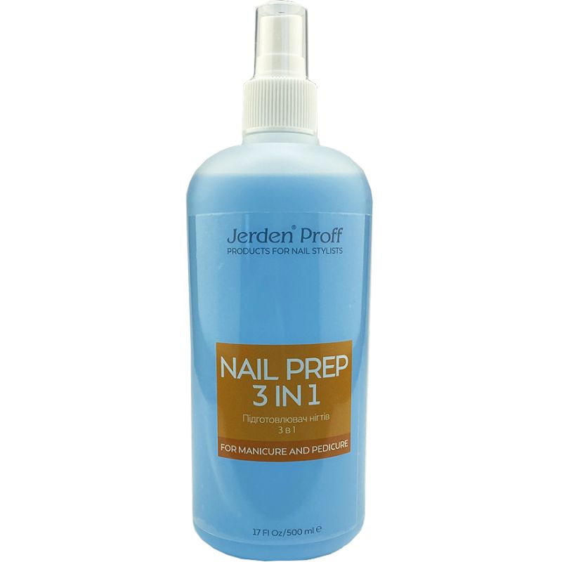 Jerden Proff Nail Prep 3 in 1 - antiseptic, antifungal and degreasing agent for nails, 500 ml