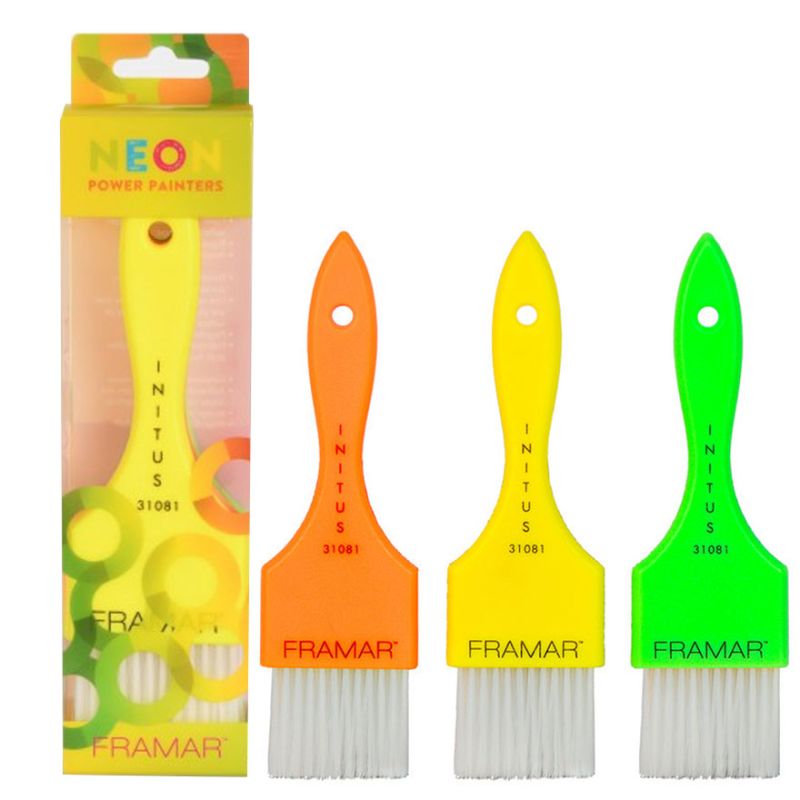 Framar Power Painter Brush Set Neon Лимитированная коллекция кистей "Мечта колориста" (3 шт)
