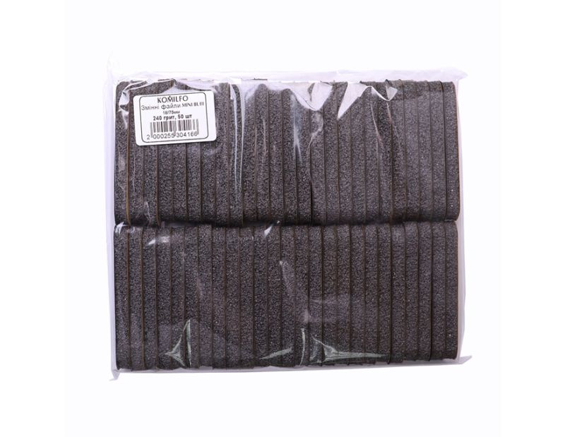 Komilfo replacement files for manicure - MINI BUFF, 240 grit, 18/75 mm, 50 pcs