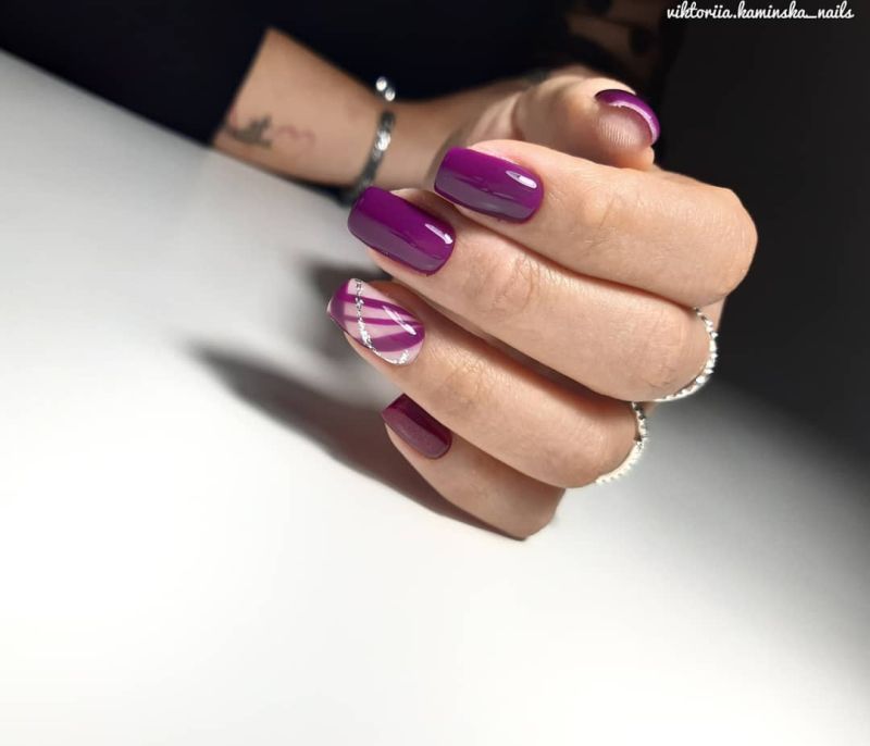 Гель-лак Kira Nails №151 (баклажановий, емаль), 6 мл