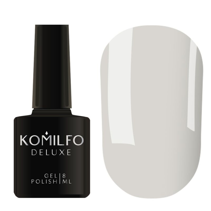 Gel polish Komilfo Deluxe Series D072 (light blue-gray with barely noticeable shimmer), 8 ml