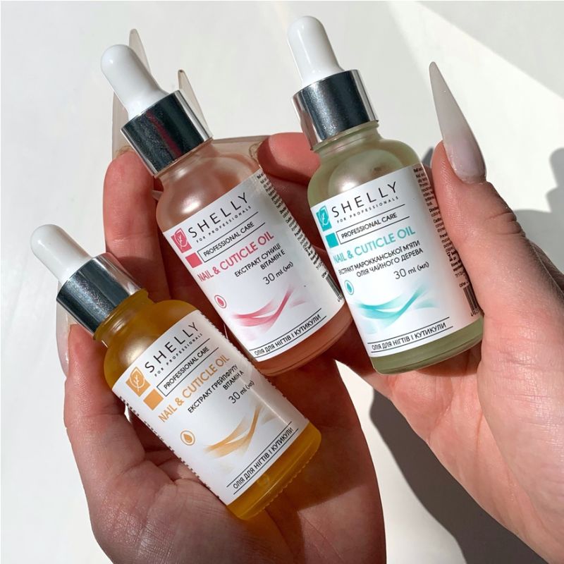 Shelly Nail and Cuticle Oil with Moroccan Mint Extract and Tea Tree Oil, 30 ml