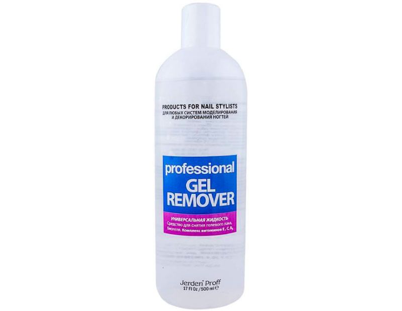 Jerden Proff Gel Remover emulsion for removing gel polish and biogel, Blackberry, 500 ml