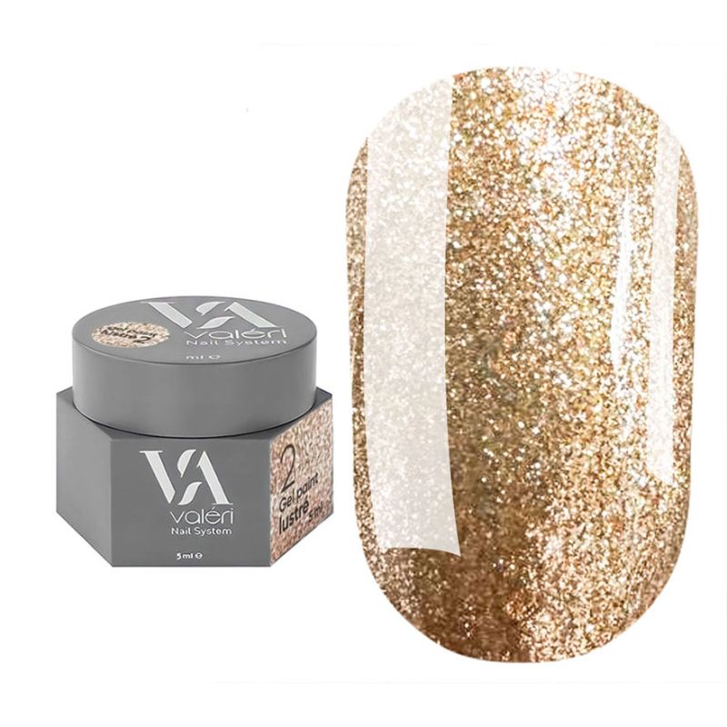 Valeri Гель-фарба із блисткітками Gel Paint Lustre №2, 5 мл