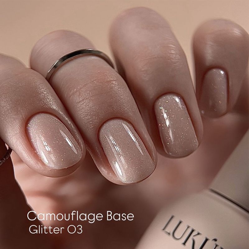 Lukum База для ногтей Glitter cover base 03, 30 мл