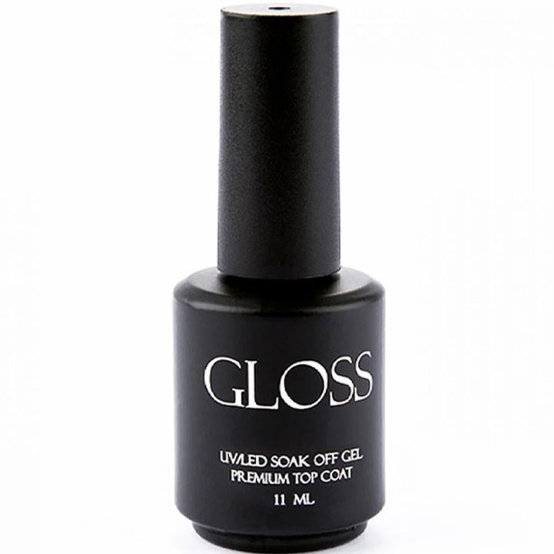 Gloss Premium Top Coat - каучуковое, топовое покрытие для гель-лака (густой консистенции), 11 мл