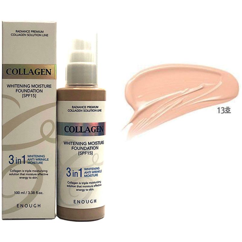 ENOUGH Collagen Whitening Moisture Foundation 3 in 1 тональный крем, №13, 100 мл