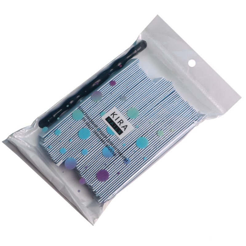 Kira Nails Plastic pusher with 50 green abrasives, 120 grit