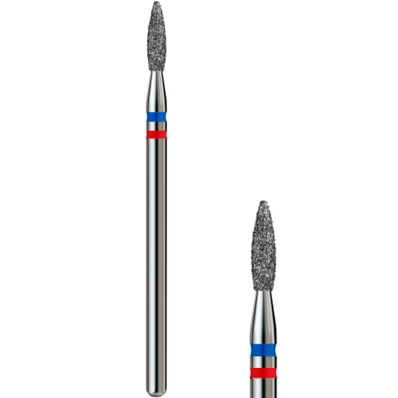 Formula Profi Premium Milling cutter diamond flame sharp BLUE + RED, diameter 0.21