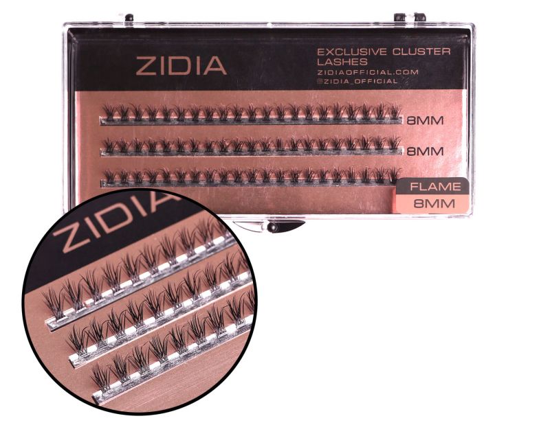 ZIDIA Cluster lashes 20D Flame Series C 0.10 (3 bands, size 8mm)