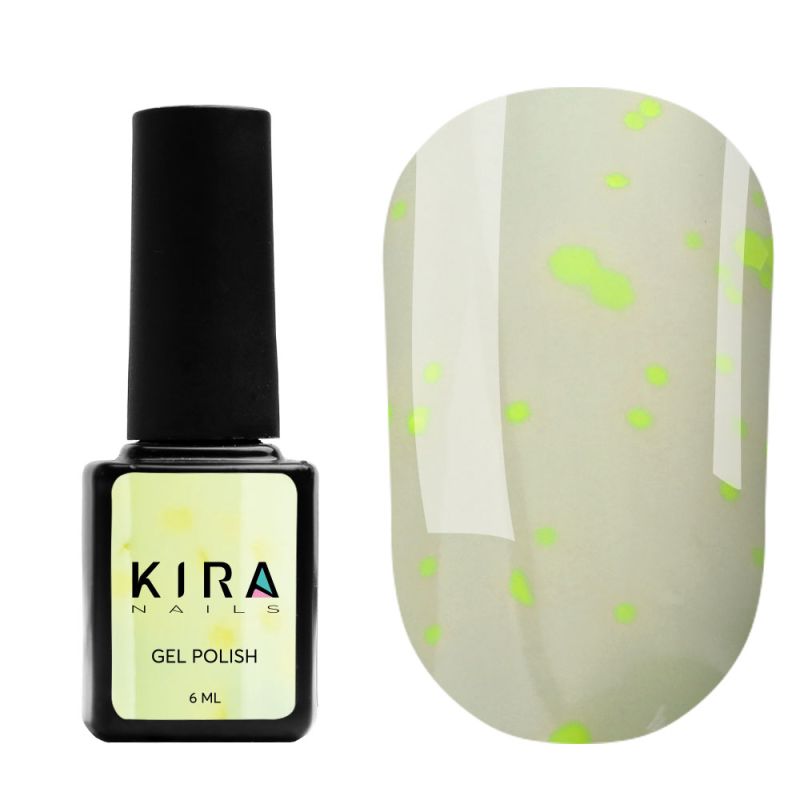 Kira Nails Yoghurt Boom! No. 005 (lemon caramel with neon sparkles, yoghurt), 6 ml