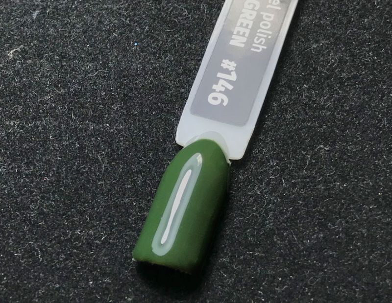 Гель-лак NUB 146 Turtle`s Green (приглушенный темно-зеленый, эмаль), 8 мл