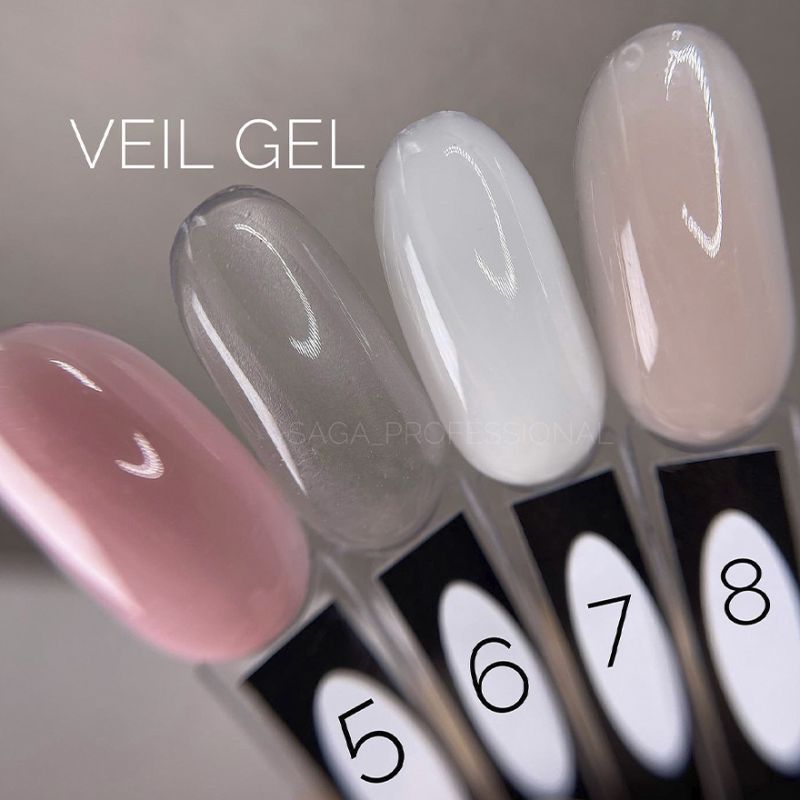 SAGA professional Builder Gel Veil 05 (коралловый), 15 мл