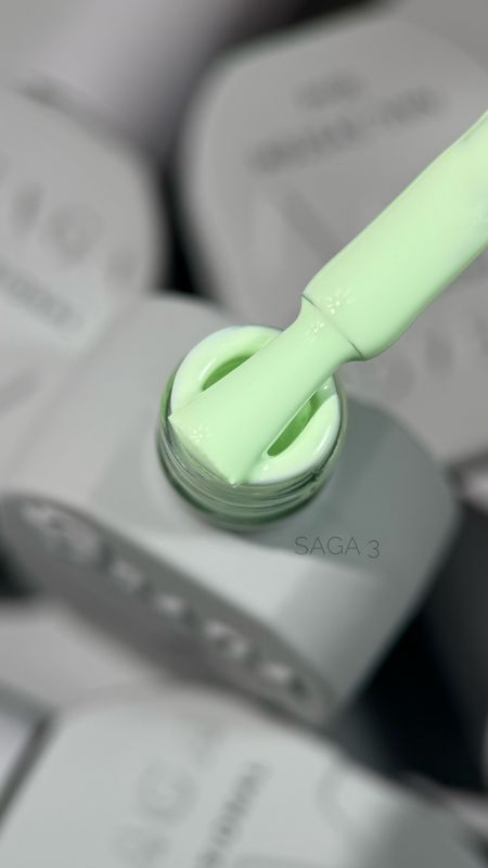 SAGA professional Gel Polish Marmalade 1 (green-yellow with flakes), 9 ml