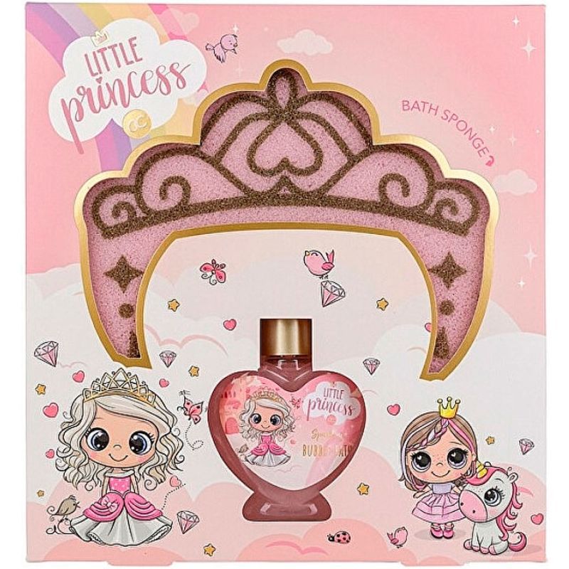 УЦІНКА до 08.2026 Accentra Little Princess Bath Care Set Набір з короною (Пінка для душу, 80 мл + Спонж корона)