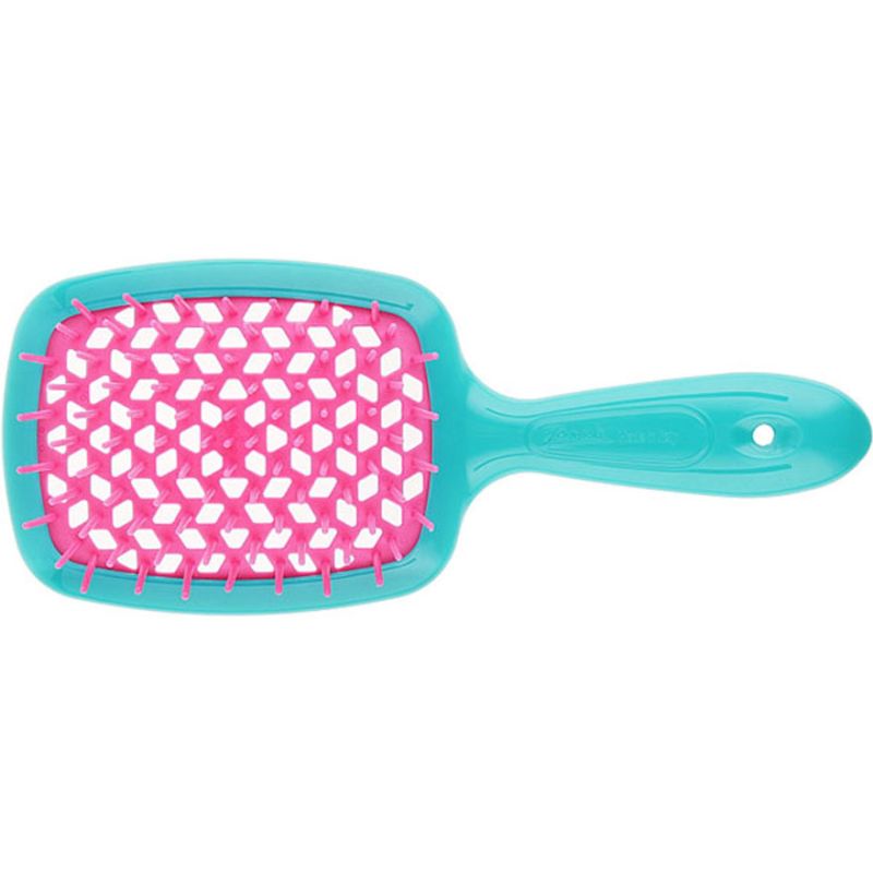 Janeke Superbrush Hairbrush Turquoise Pink