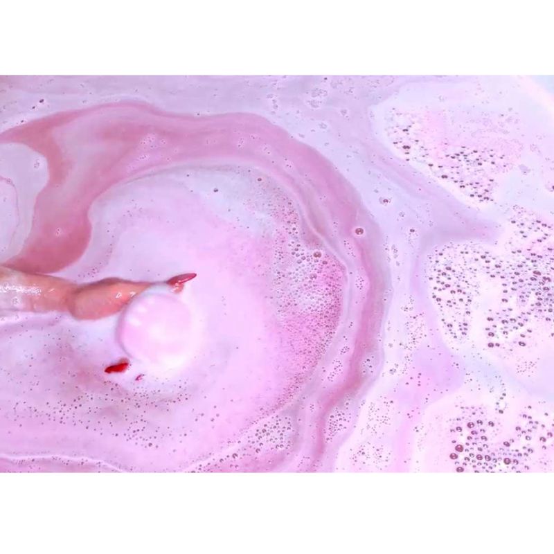 Bath bomb with toy, white and lilac, 100 g
