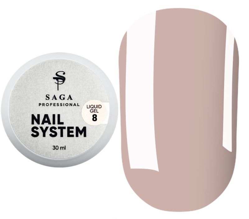 SAGA professional LIQUID GEL 08 (капучино), 30 мл