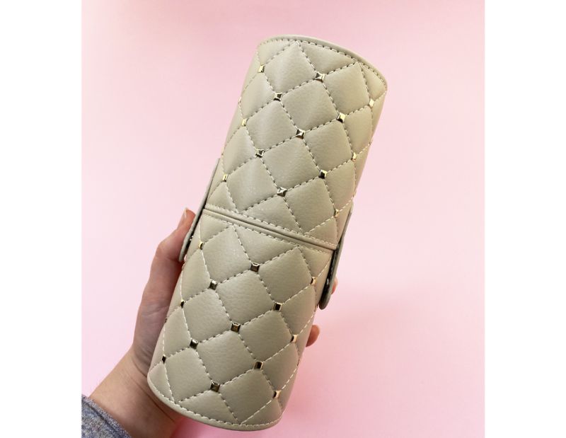Tube for saving pennies, beige, length 20 cm