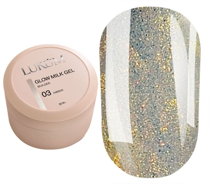 Lukum Гель для ногтей New Glow Milk Gel №03, 15 мл