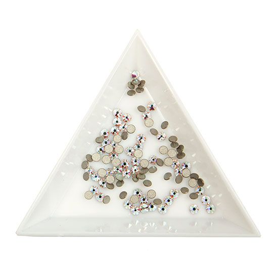 Tray for rhinestones and decor in the shape of a triangle