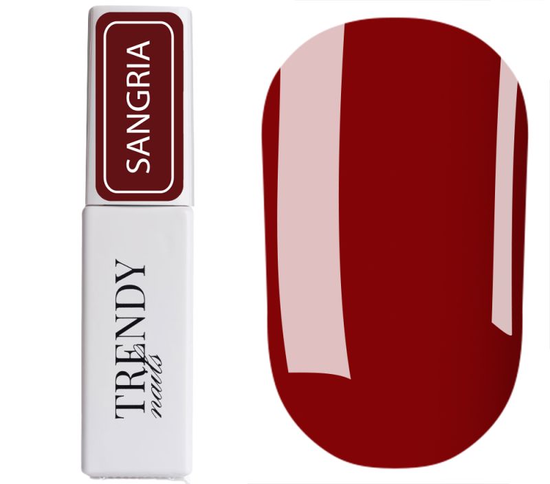 Trendy Nails Гель-лак Gel polish "Sangria" HEMA/TPO free, 8 мл