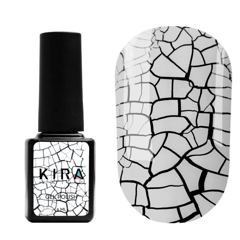 Гель-лак Kira Nails Crack Effect White, 6 мл