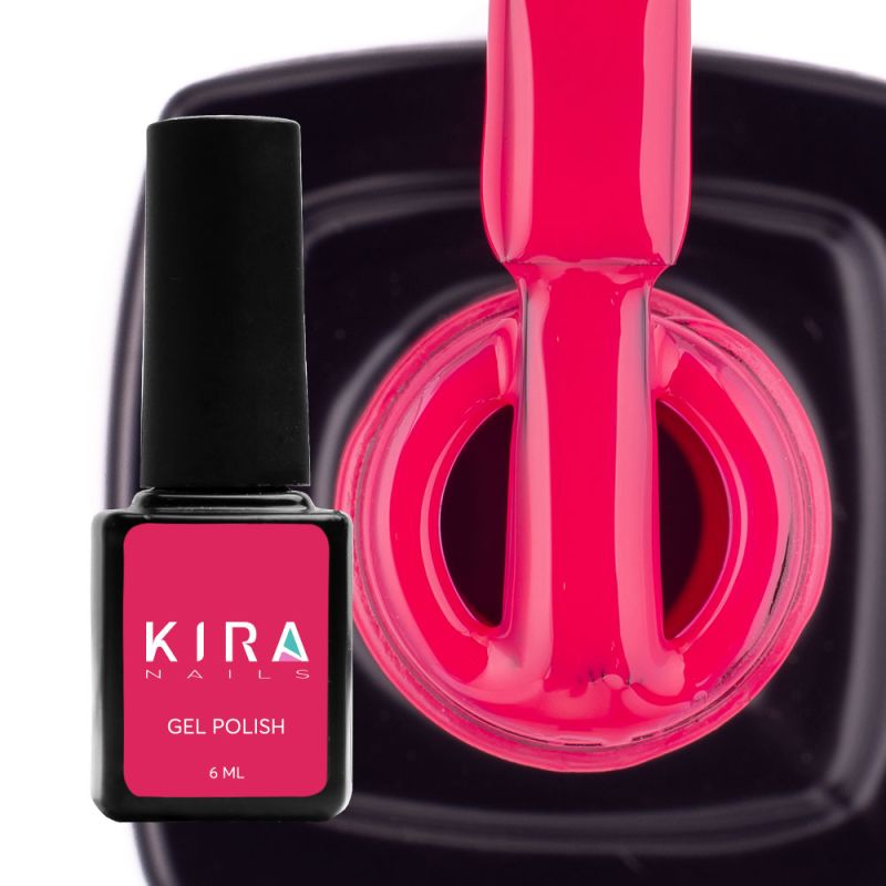 Kira Nails gel varnish No. 052 (light raspberry-red, enamel), 6 ml