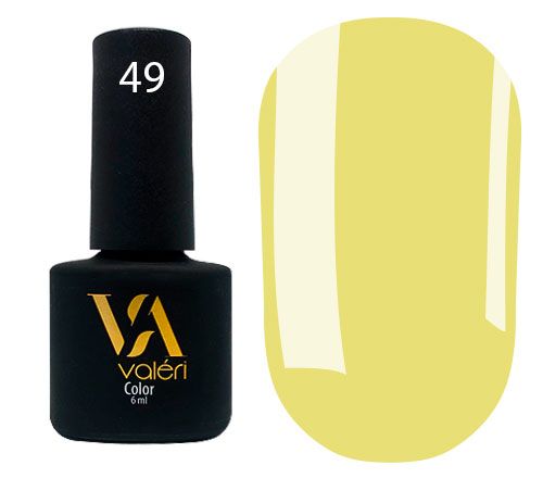 Valeri Gel nail polish 049 (olive yellow, enamel), 6 ml