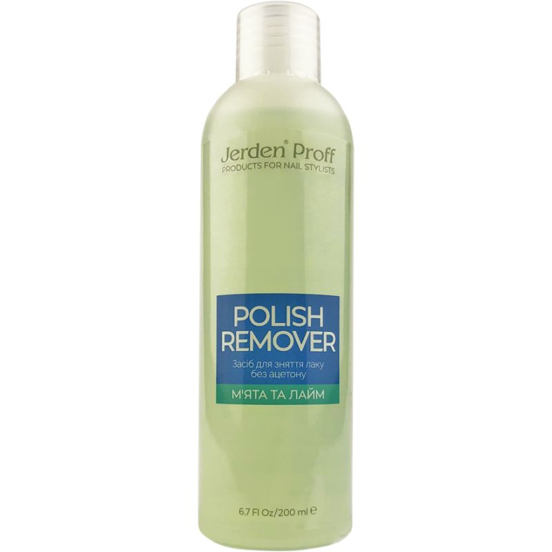 Jerden Proff nail polish remover without acetone Lime and Mint, 200 ml