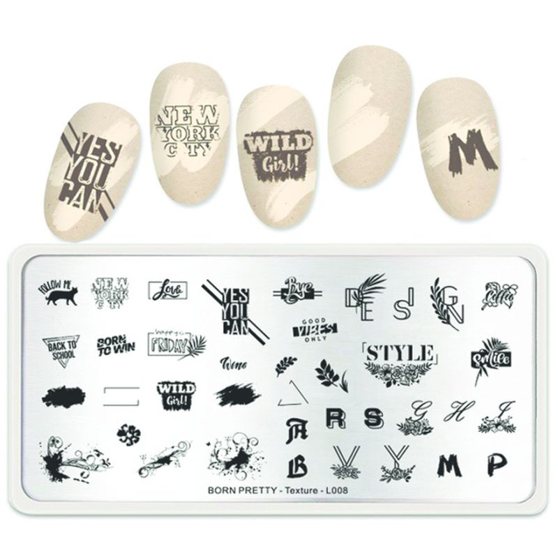 Born Pretty Stamping plate Texture L008